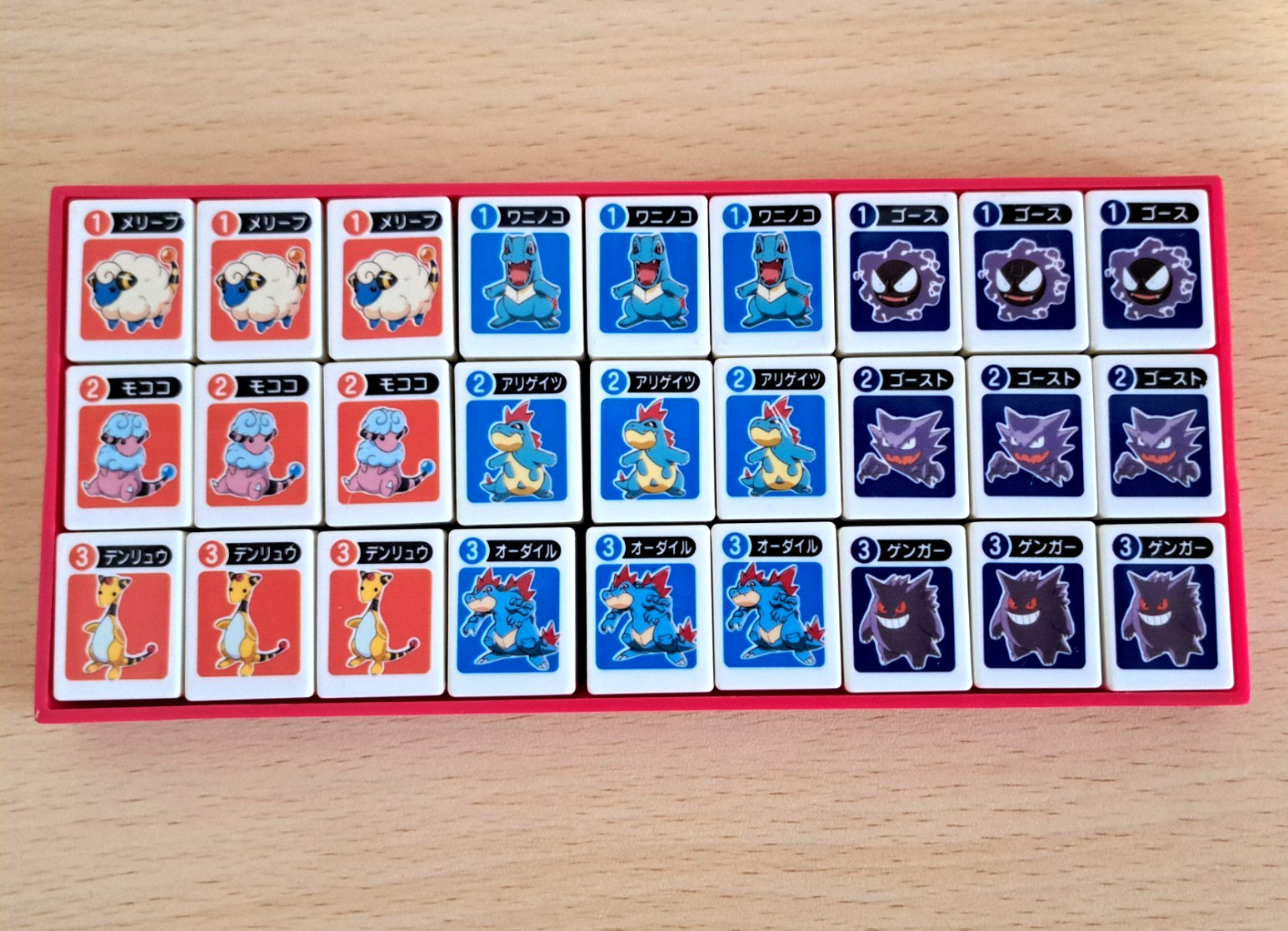 Pokemon Mahjong Family Ponjan Gold Silver Board Game Rare Retro TOMY Japan