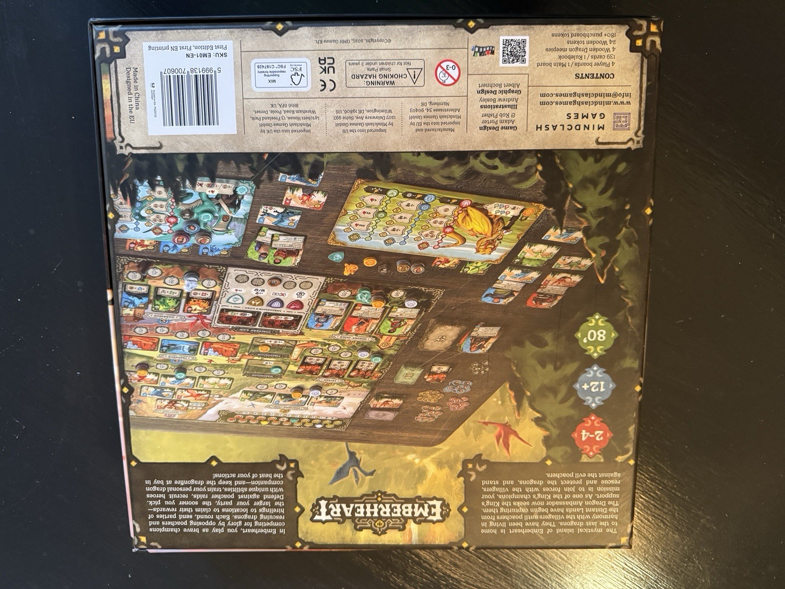 Mindclash Games Emberheart Cooperative Fantasy Board Game, 2+ Players, 14+