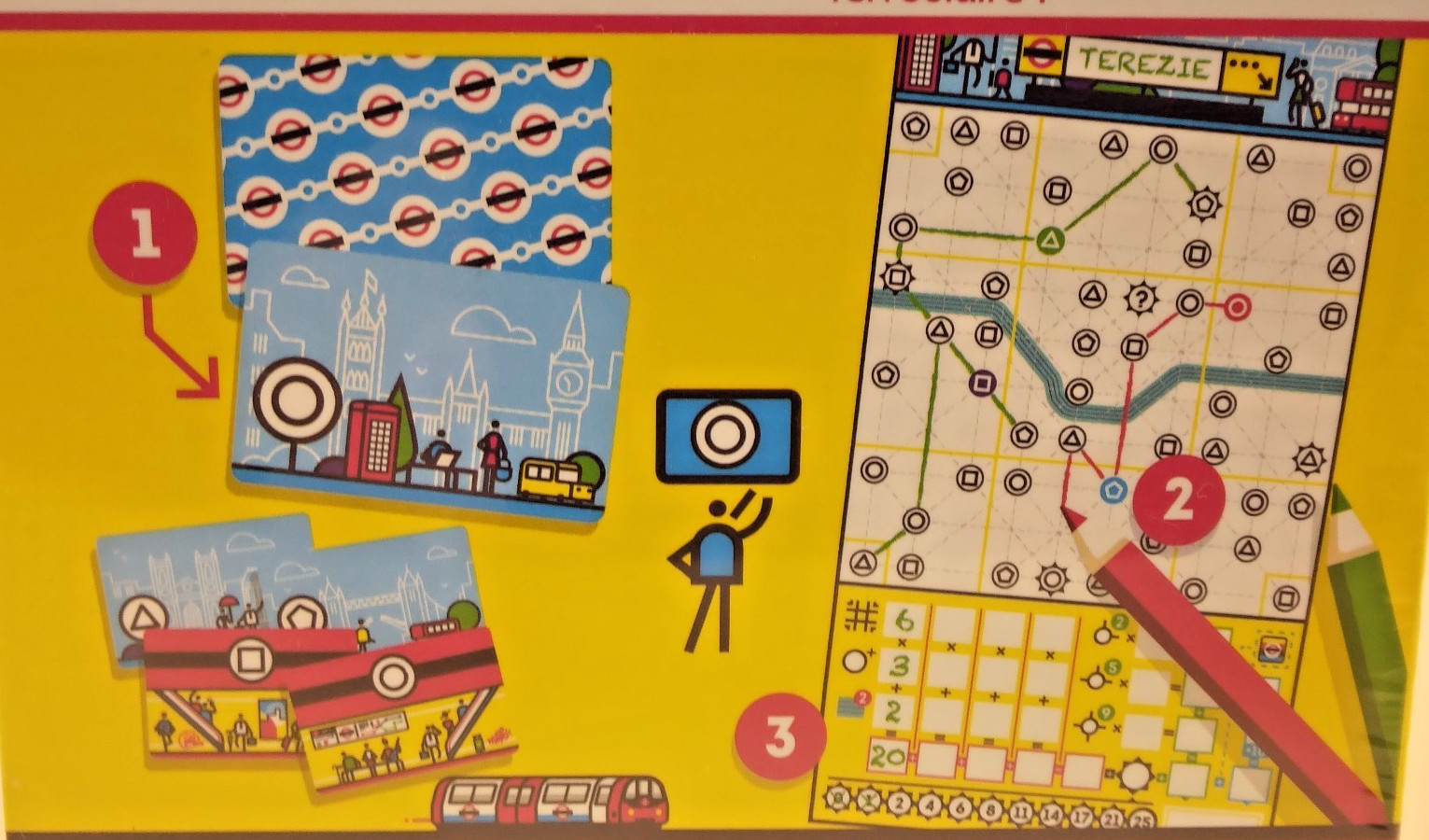 Next Station: London Board Game Flip-and-Write Subway Strategy Blue Orange Urban