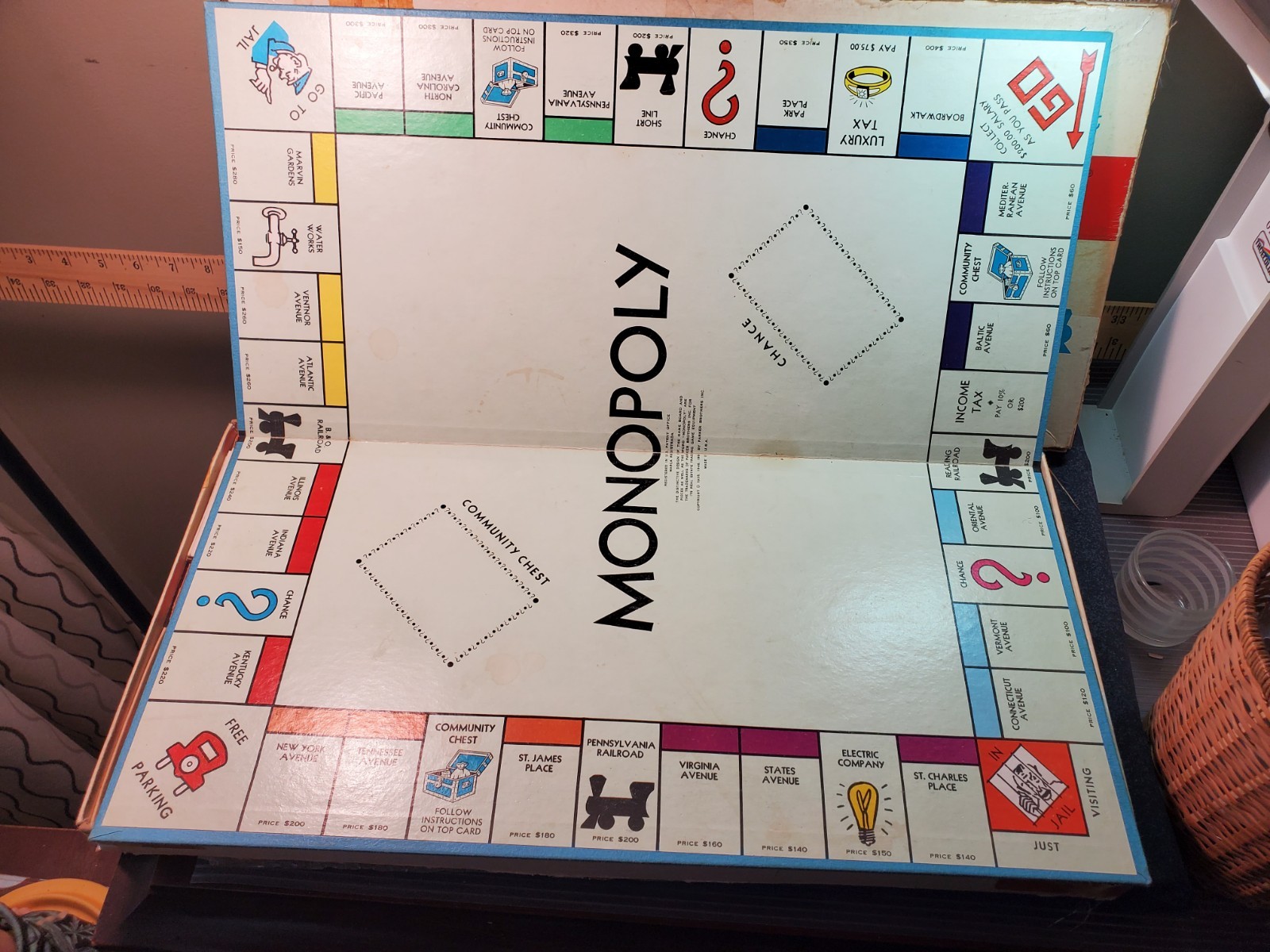 3 Vtg 1950’s & 60’s Parker Bros. Board Games. Monopoly, Sorry, Risk. With Instr.