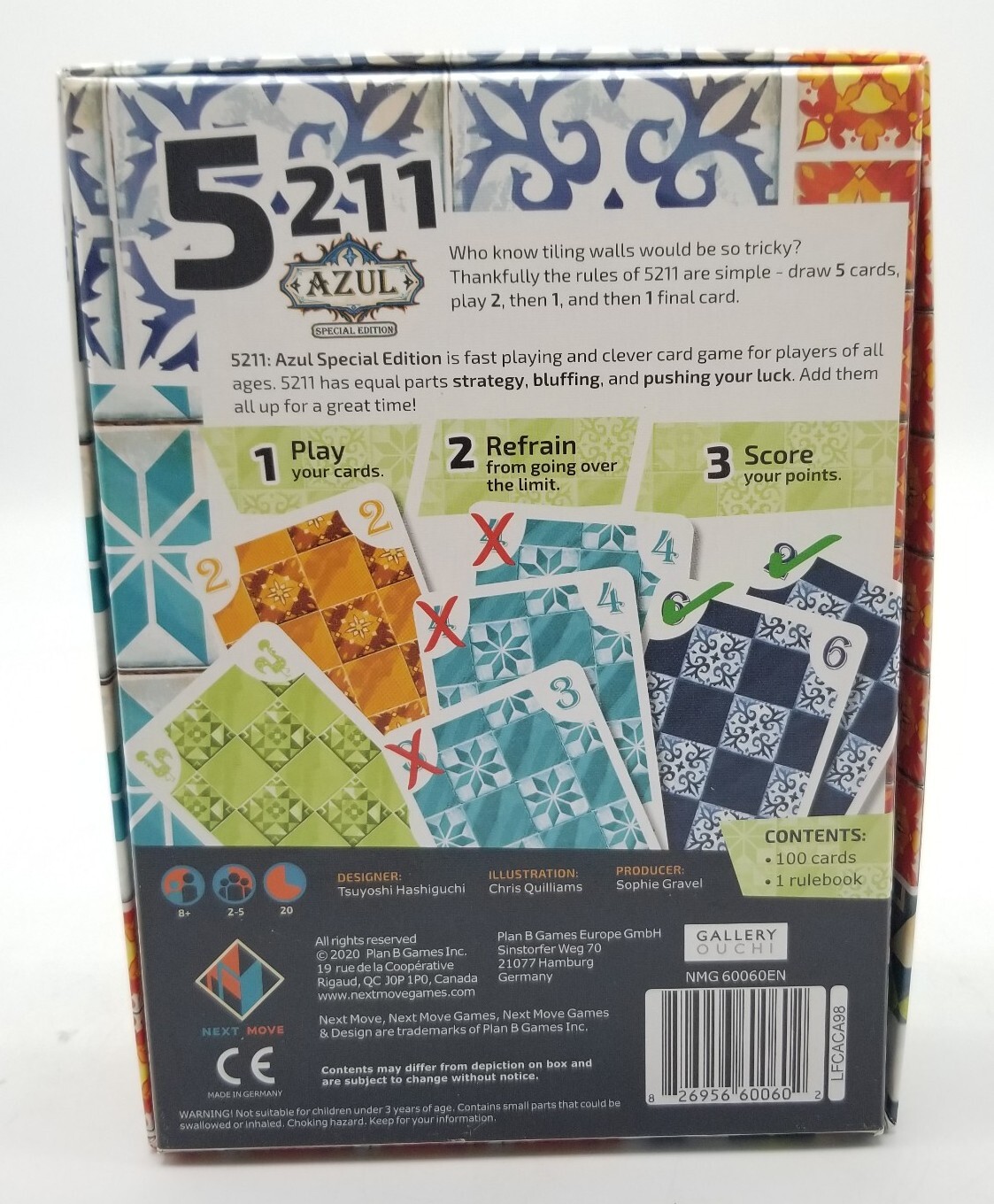 Next Move Games – 5211: AZUL SPECIAL EDITION – Card Game by Tsuyoshi Hashiguchi