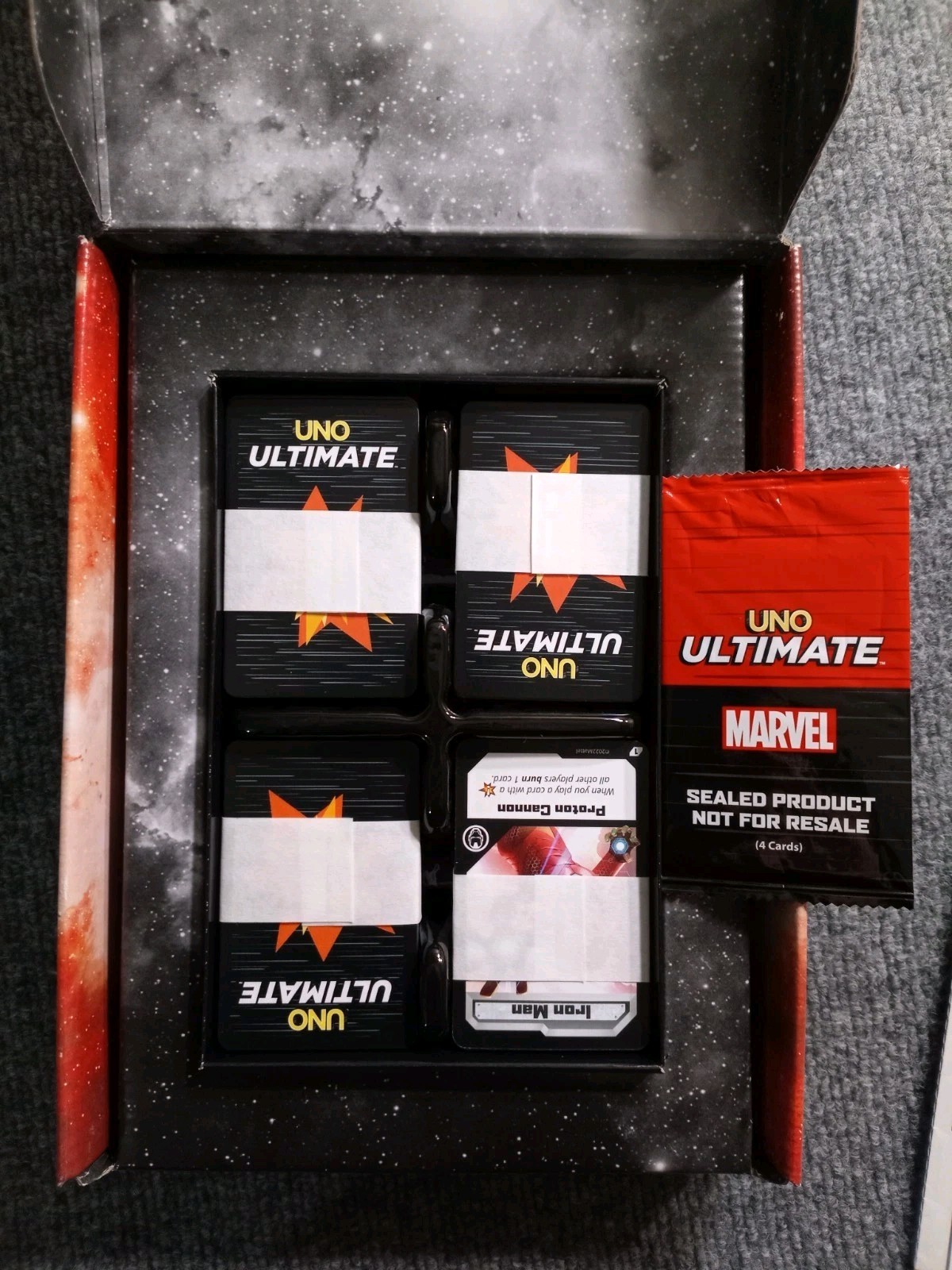 UNO Ultimate Marvel 1st Edition Complete Foil Pack