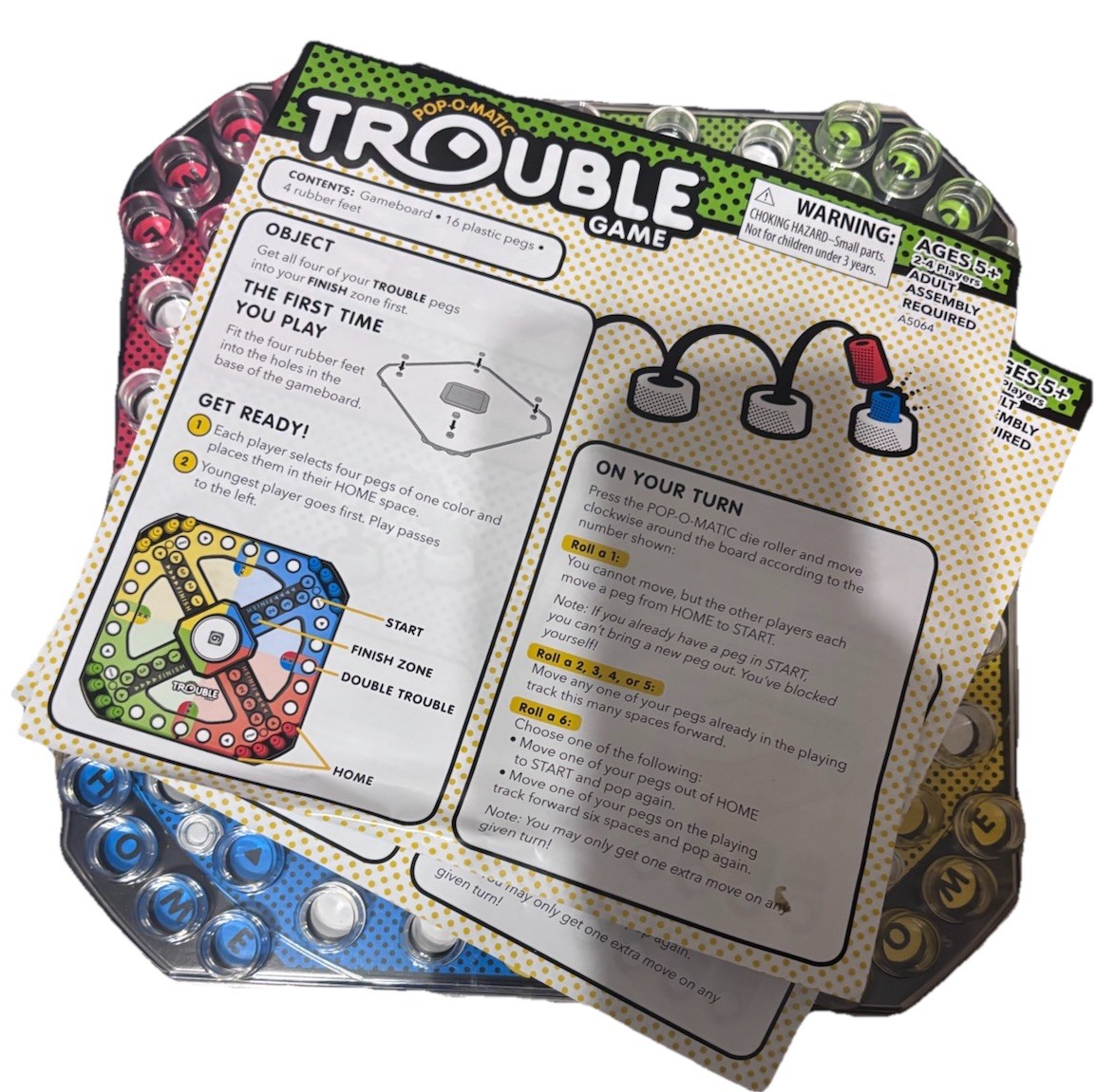 Hasbro Trouble Board Game – A5064 Open Box