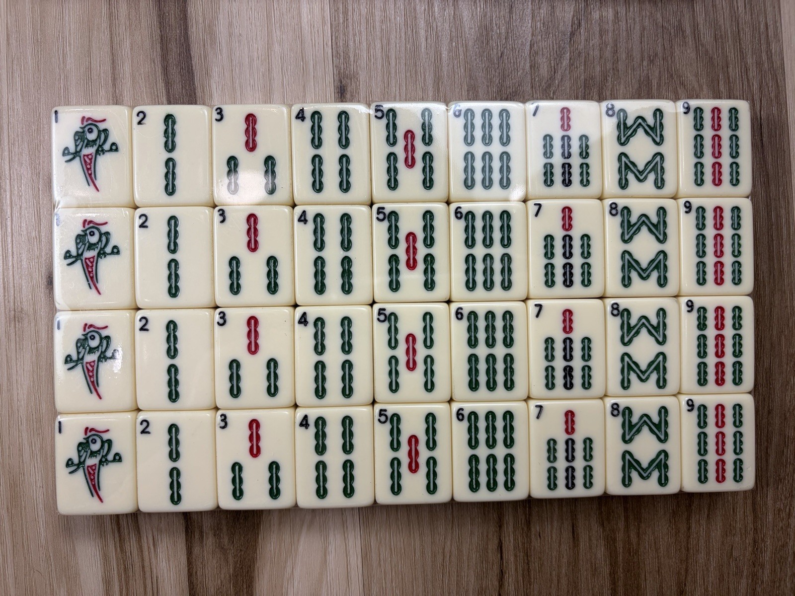 VTG Chinese Mahjong Set 144 Tiles Mah-Jong Game Carry Case Box Mahjong Mahjongg
