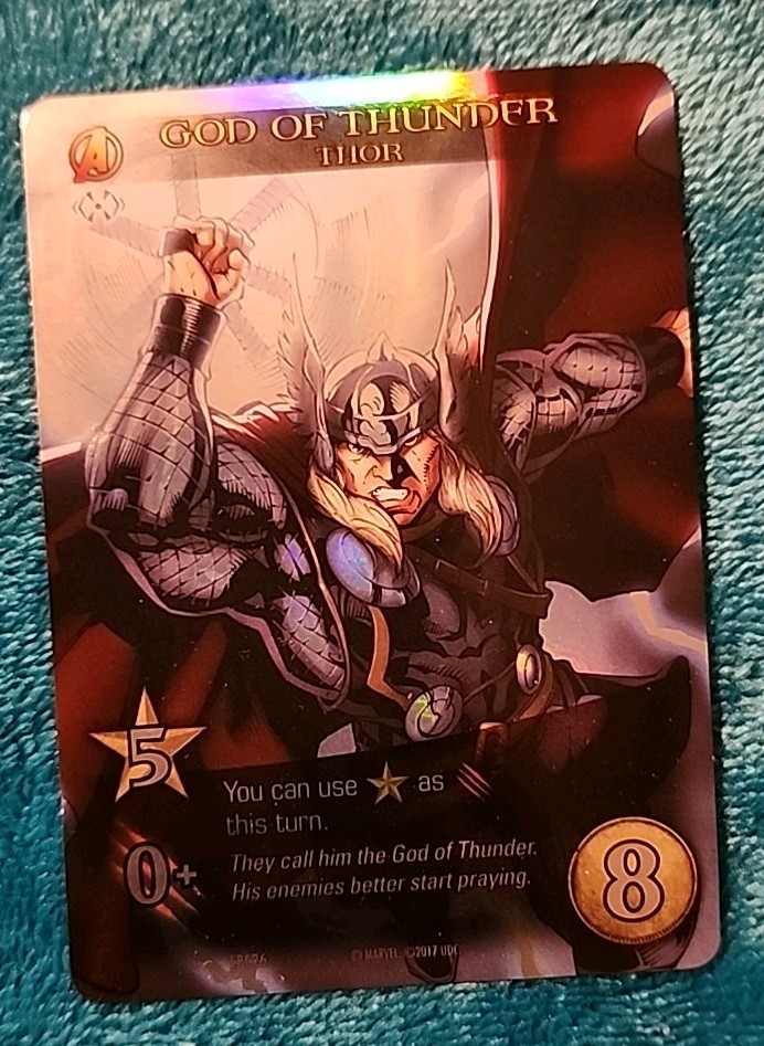 MARVEL LEGENDARY Thor God of Thunder Foil promo card organized play prize