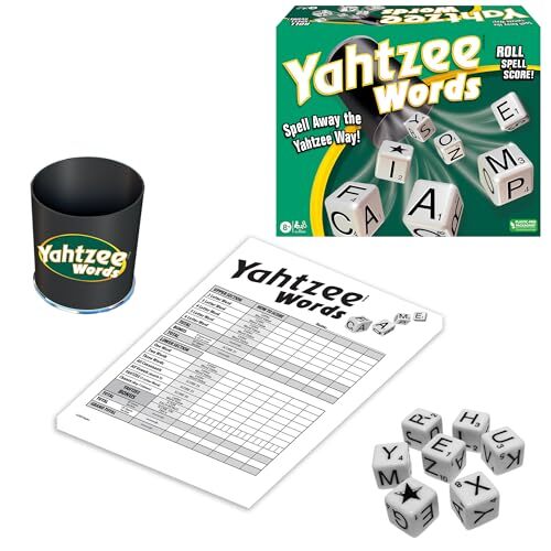 Yahtzee Words Game for 2+ Players, Family Fun for Ages 8+, Winning Moves