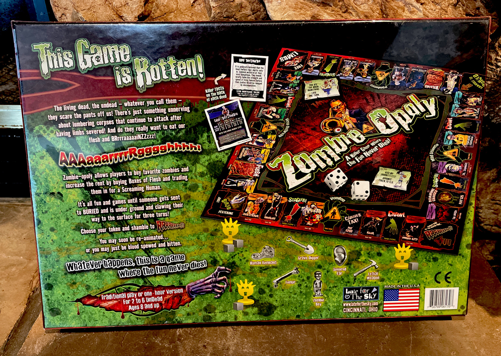 NEW Sealed Zombie Opoly (Monopoly) Board Game Scary Spooky Fun