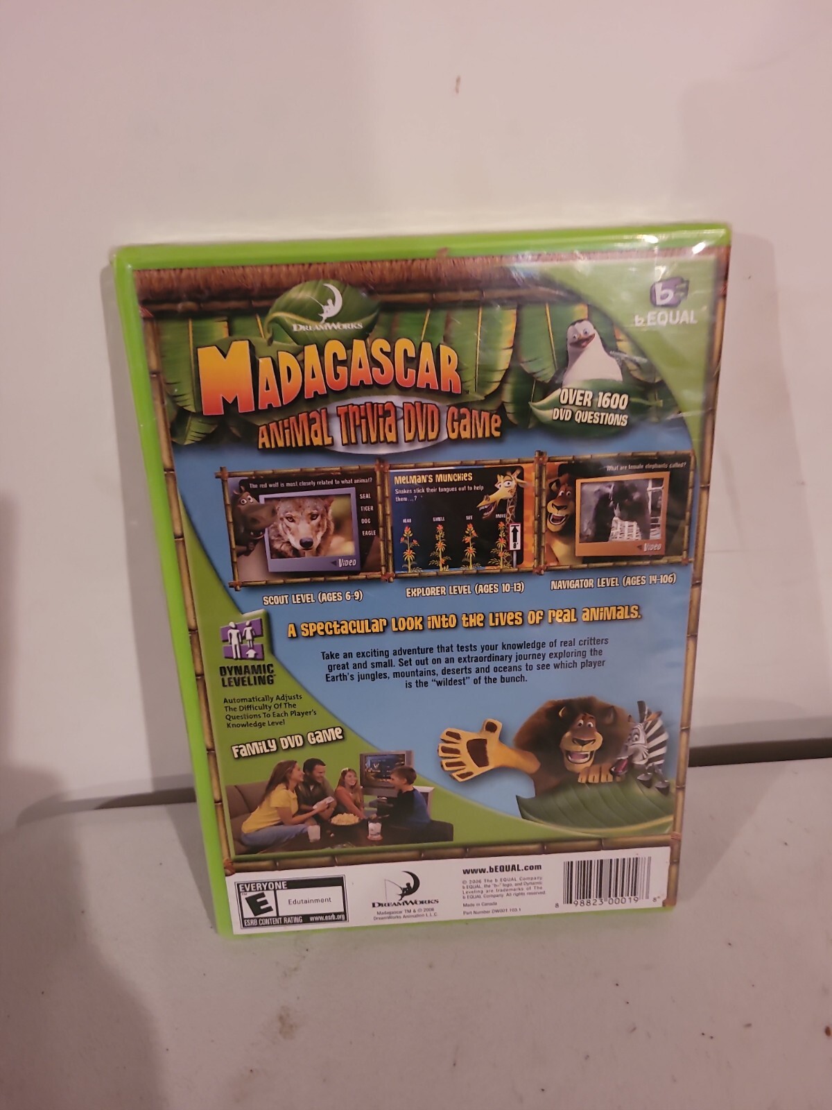 Madagascar DVD Game Animal Trivia b Equal DreamWorks Family Fun New