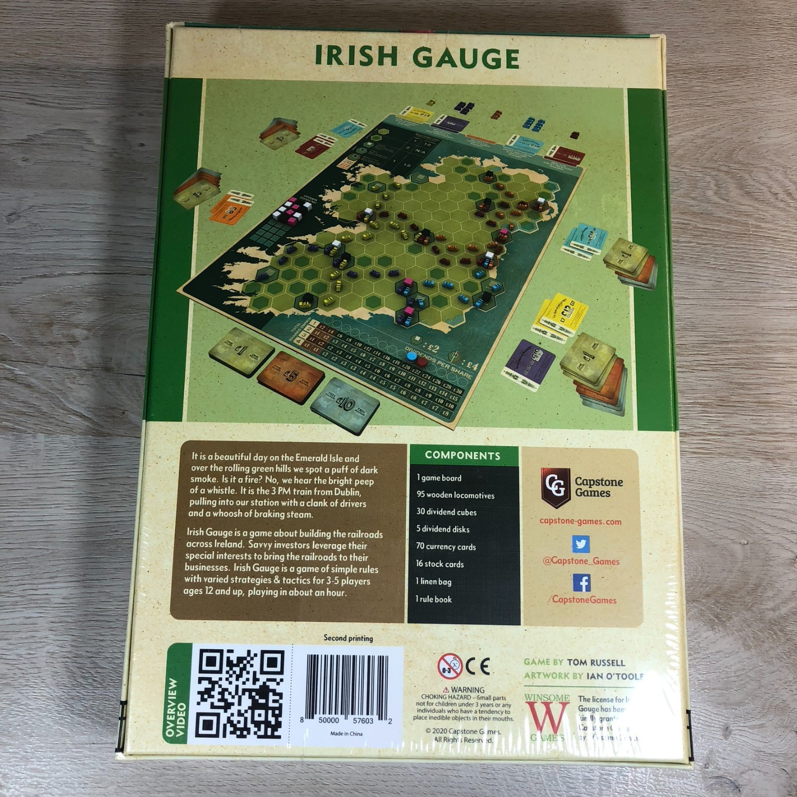 IRISH GAUGE Iron Rail Board Game by Tom Russell/Capstone Games Sealed NEW