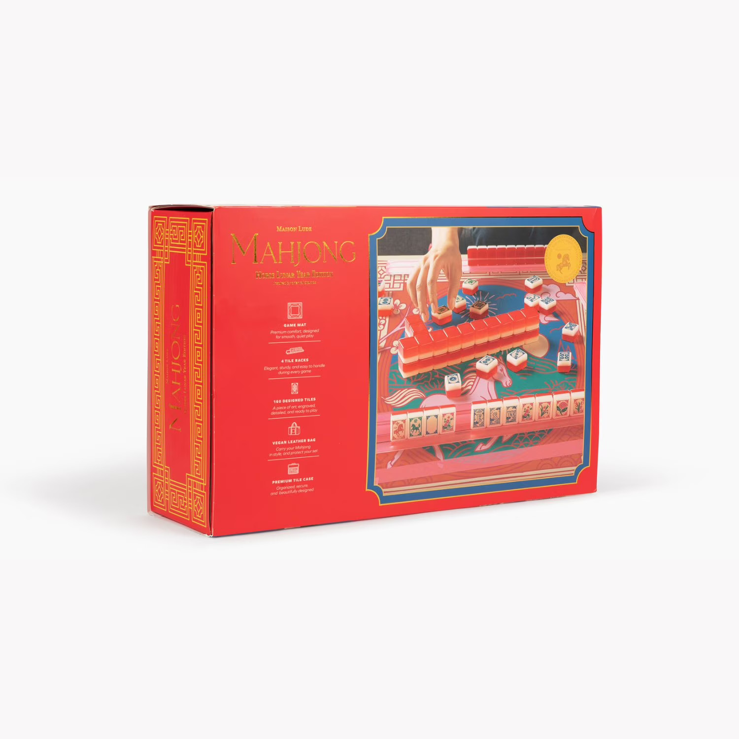 Maison Lude Deluxe Acrylic Mahjong Starter Set (Horse Lunar Year Edition)