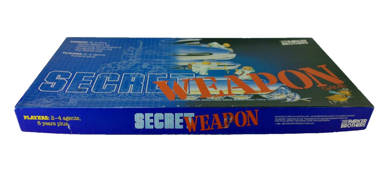 Secret Weapon Boardgame 2-4 Players 1984 Gruver Productions Australia Complete