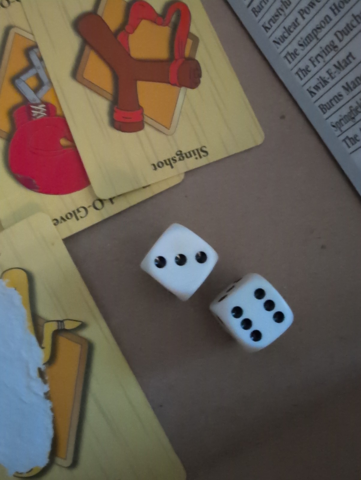 2002 The Simpsons Clue Game Replacement Pieces Characters Cards Dice Score