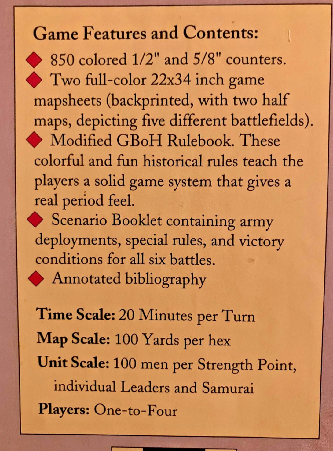 Samurai: Warfare in 16th Century Japan (GMT, 1996)