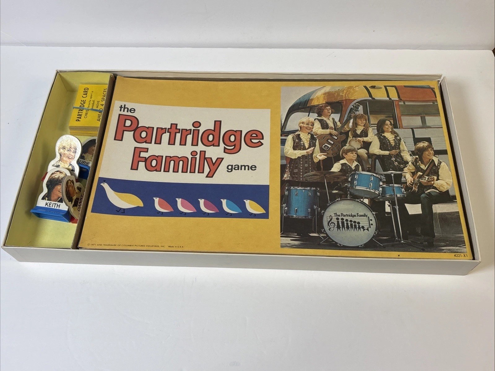 Vintage The Partridge Family Game Board Game 1971 Milton Bradley #4221