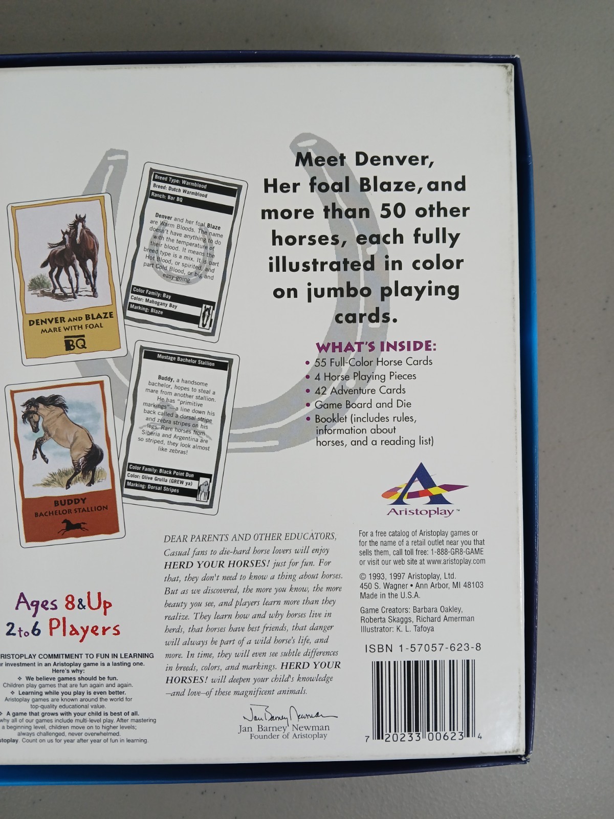 Vintage 1997 HERD YOUR HORSES Board Game By Aristoplay, Equine USA 100% COMPLETE