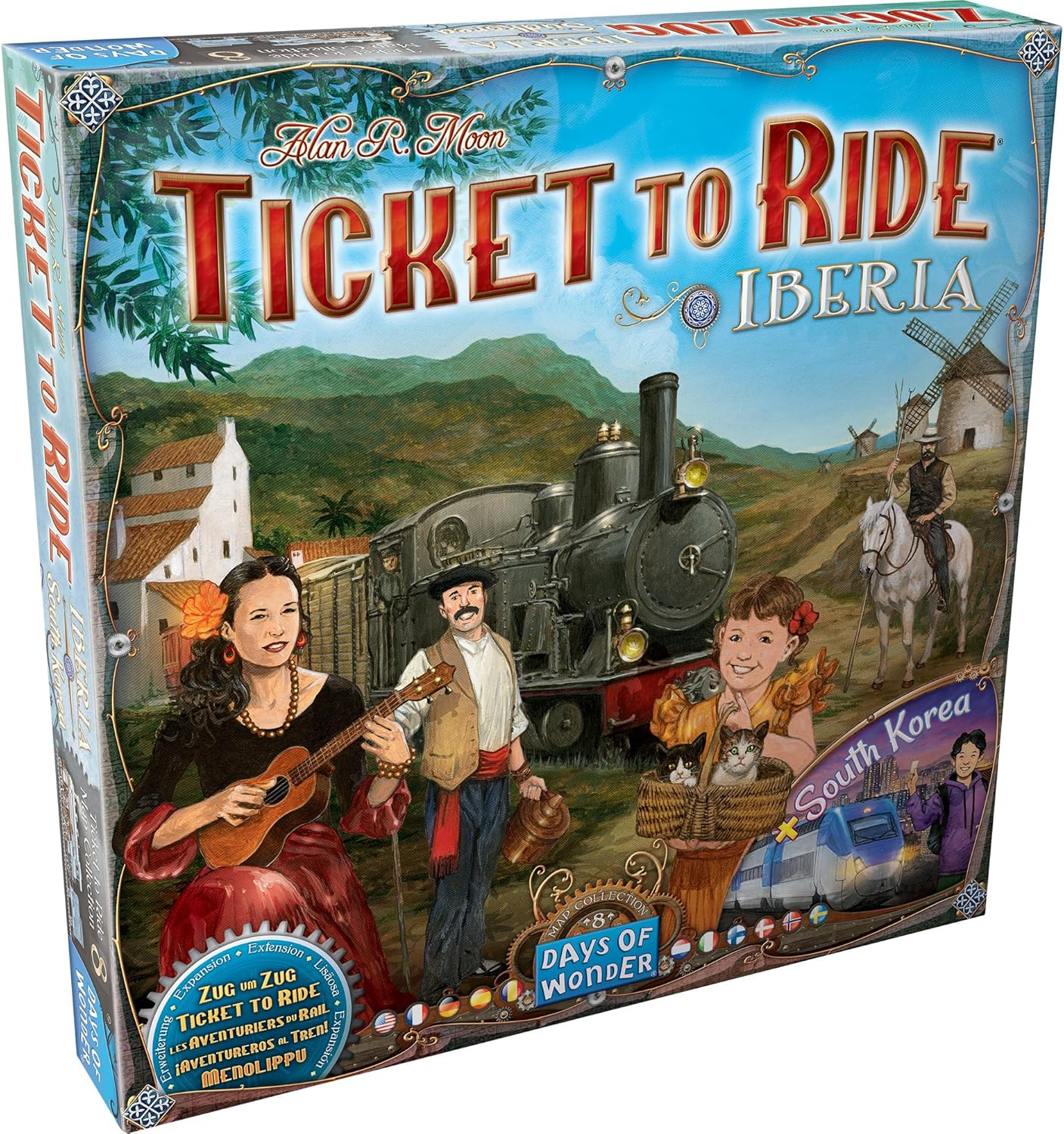 Ticket to Ride Iberia + South Korea Board Game Expansion – Train Route Strategy