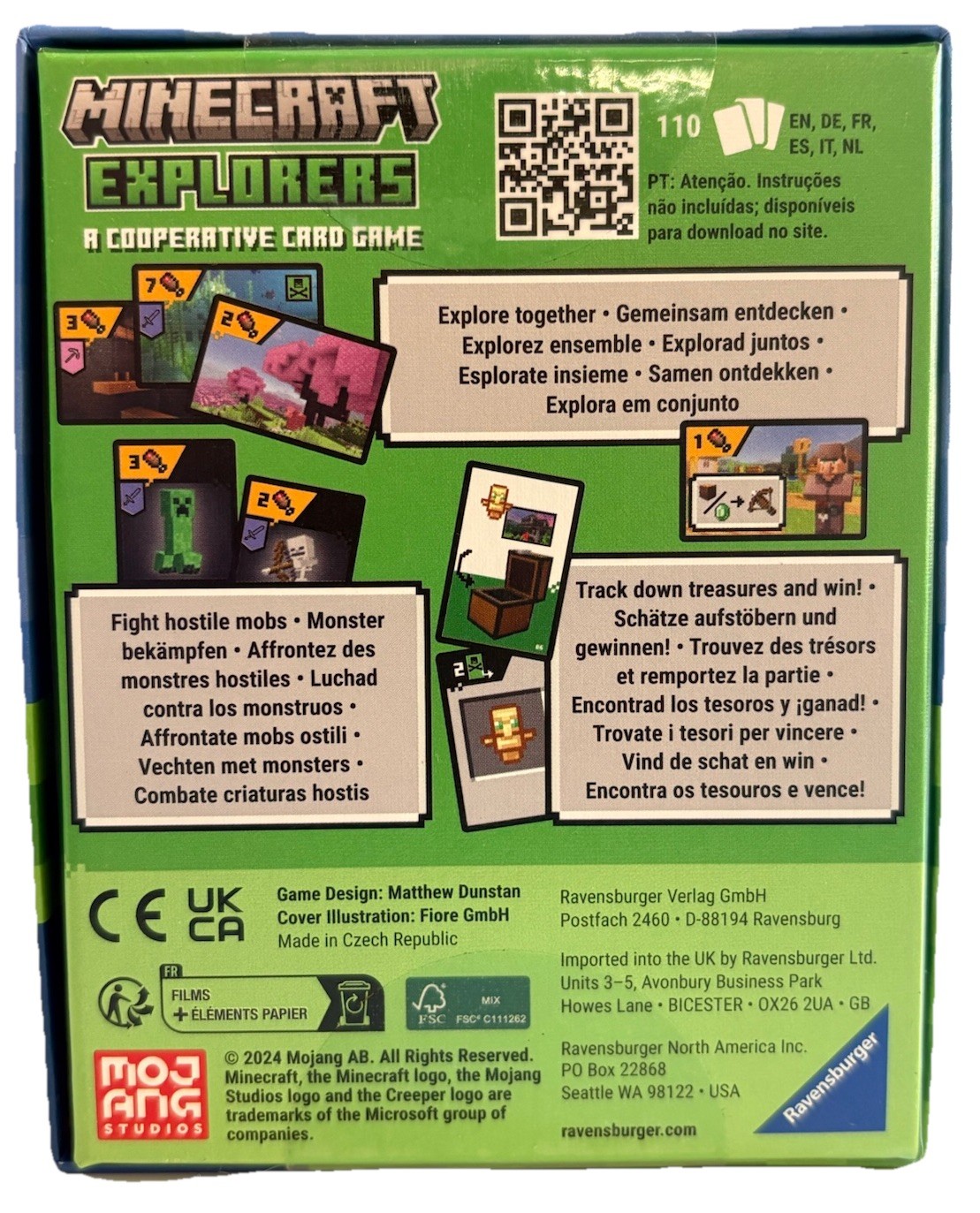 Minecraft Explorers a Cooperative Strategy Card Game​ 1-4 Players For Age 8+