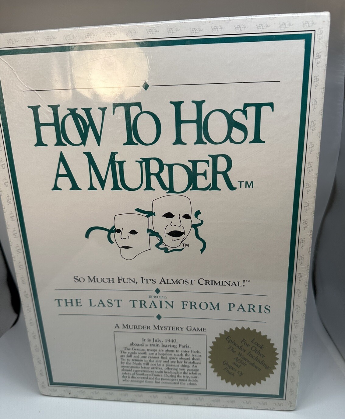 How To Host A Murder The Last Train From Paris Murder Mystery Vintage- Sealed