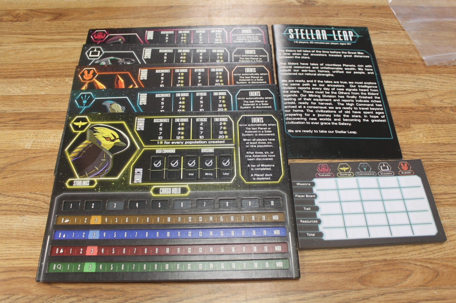 Stellar Leap Board Game from Carla Kopp Weird Giraffe Games Clean & Complete