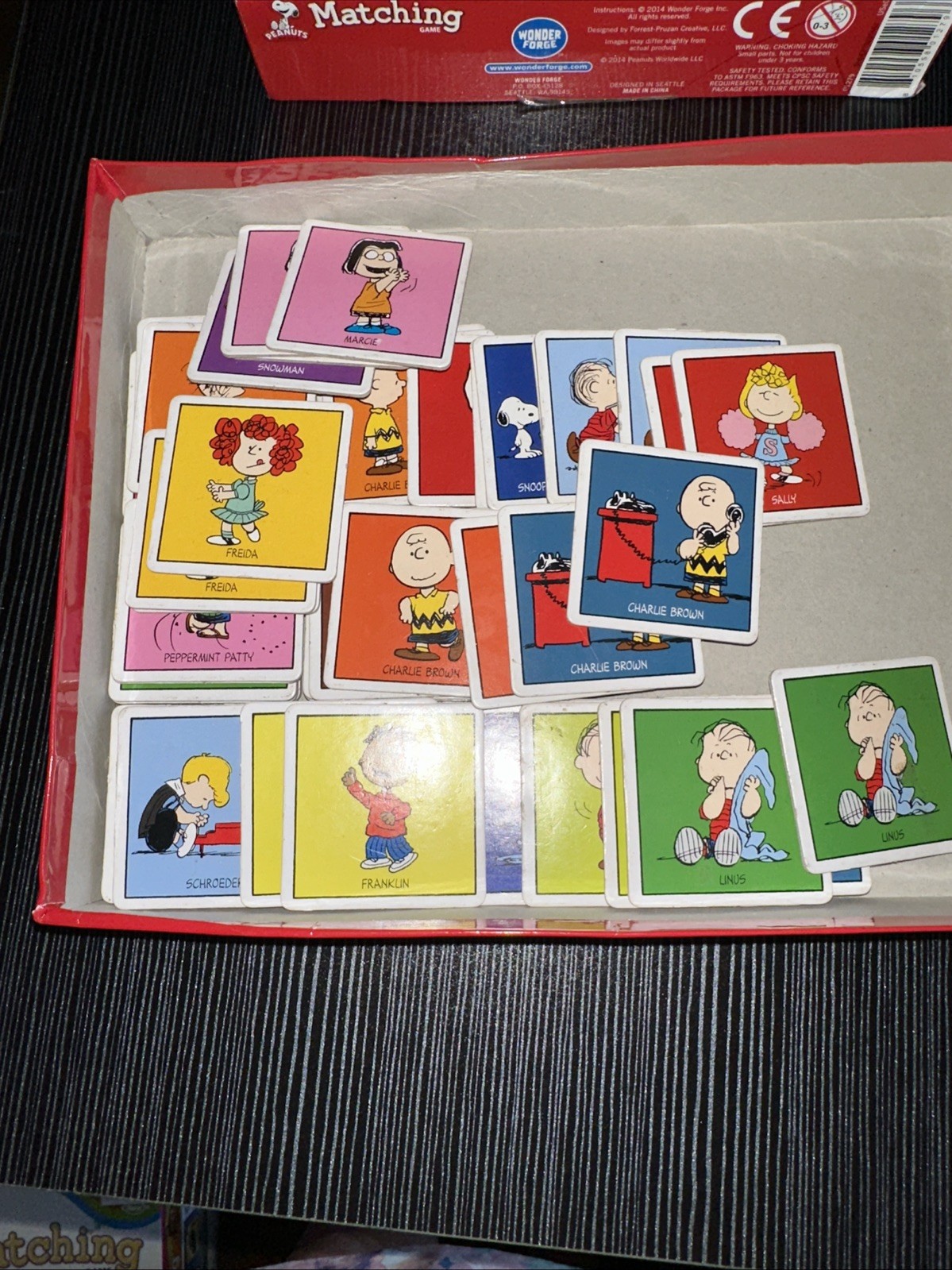 Peanuts Classic Matching Game 2014 Wonder Forge Snoopy/Peanuts 66 Tiles