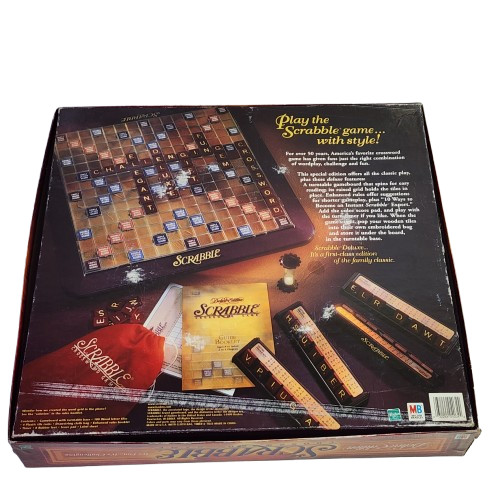 Deluxe Edition Scrabble Crossword Game (1999, Rotating Board) 100% complete/GUC