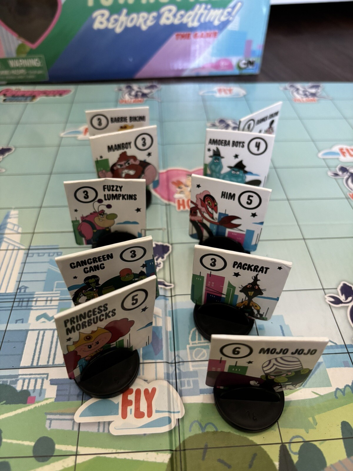 Powerpuff Girls Board Game Saving Townsville Before Bedtime Cartoon Network 2016