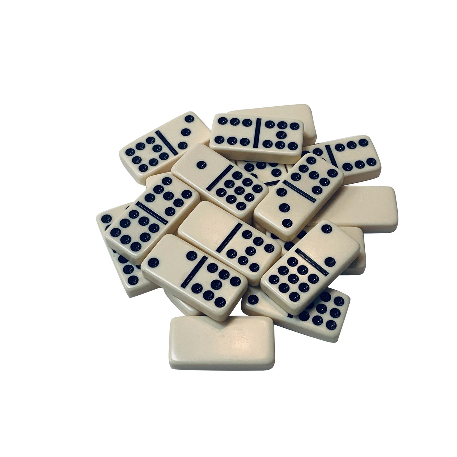 WE Games Double Nine Dominoes – Ivory Color Tiles, Club Size