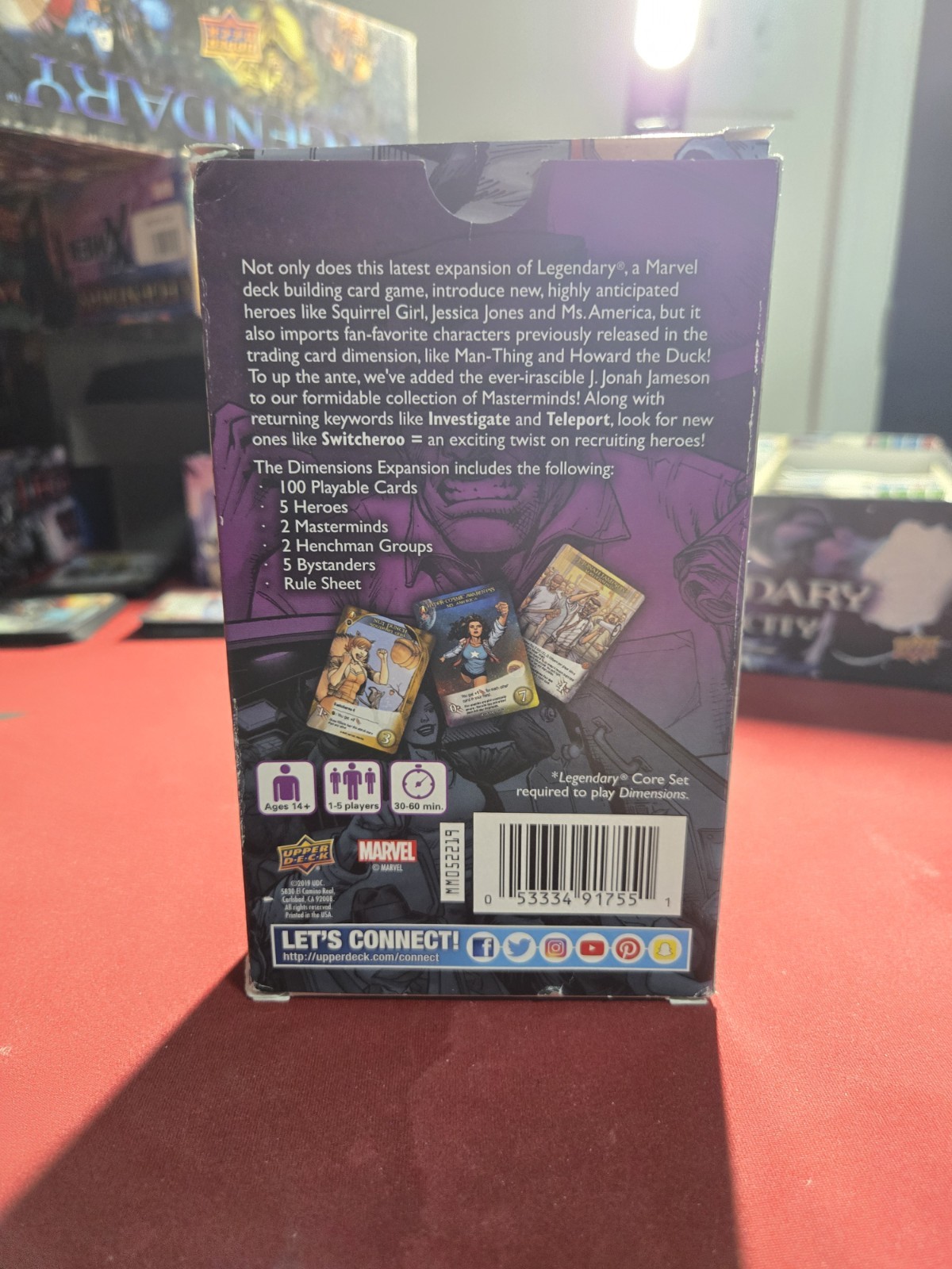 Marvel Legendary Dimensions Deck Building Card Game Expansion-used, sleeved