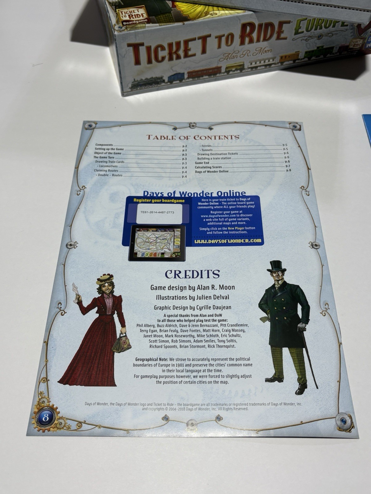 Ticket To Ride Europe Board Game EUC, Complete by Days Of Wonder