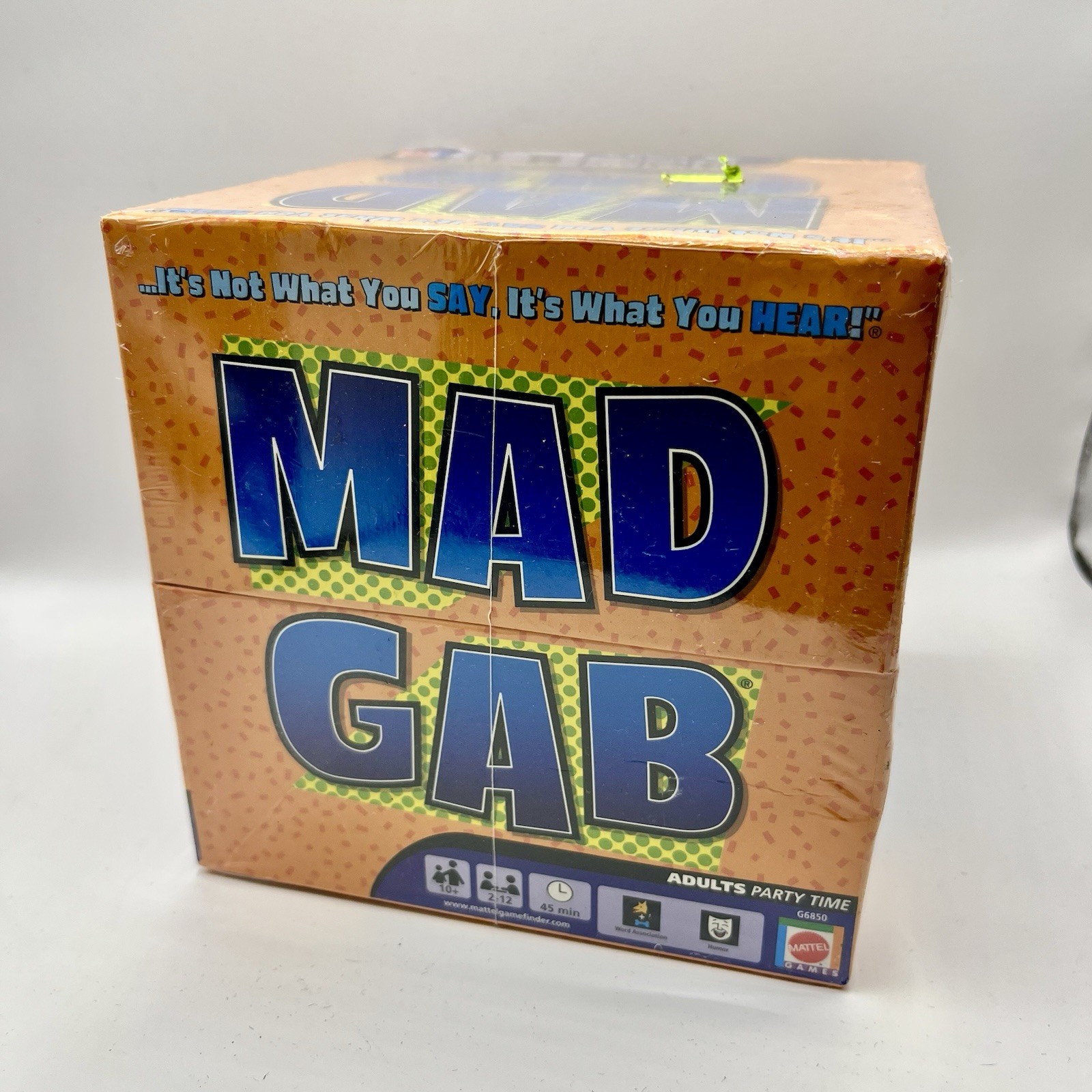 Mad Gab Board Game 2005 Mattel G6850 New Sealed Adults Party Time 1200 Puzzles
