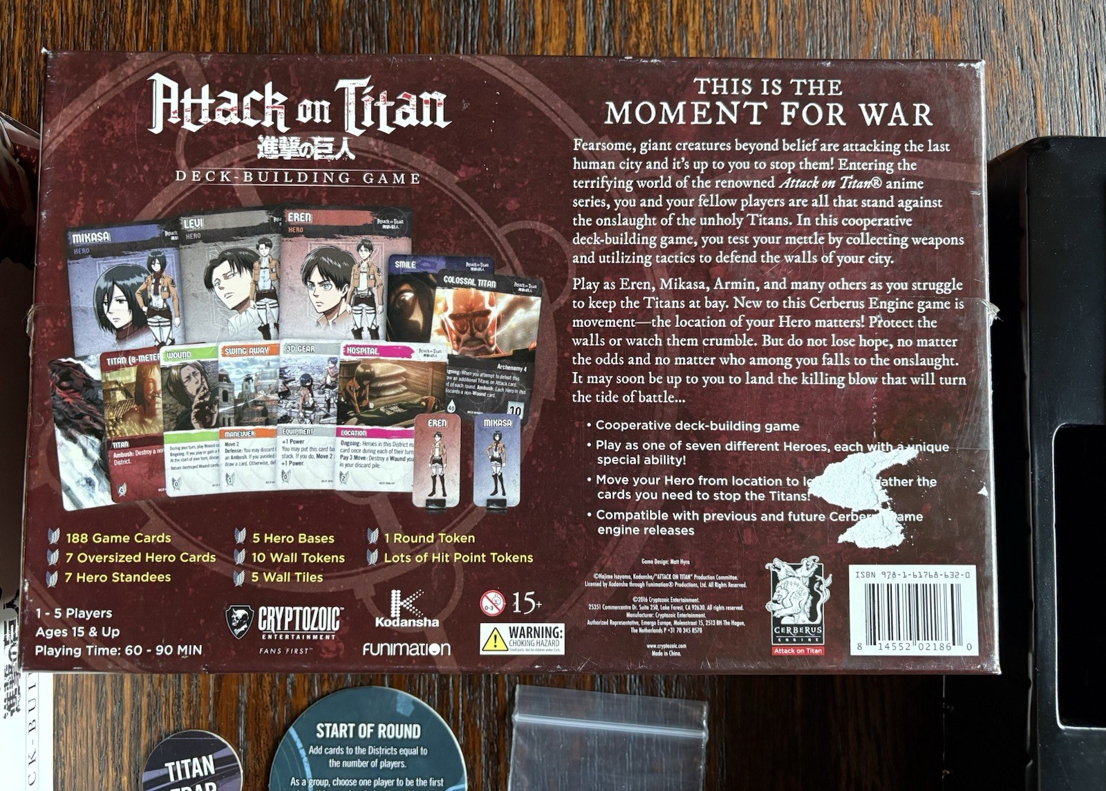 Attack on Titan Deck Building Game Cryptozoic Anime Card Game *Read Description