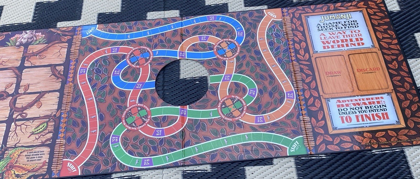 Jumanji The Game Classic Scary Jungle Adventure Family Board Game Complete EUC