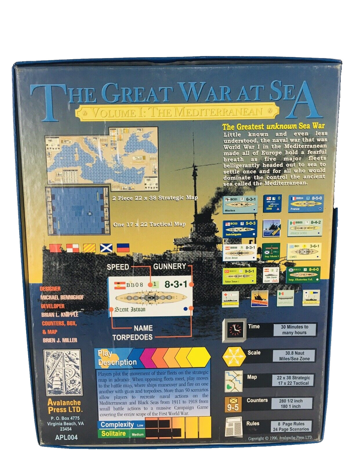 Vintage Avalanche Press Ltd The Great War at Sea Complete Unpunched
