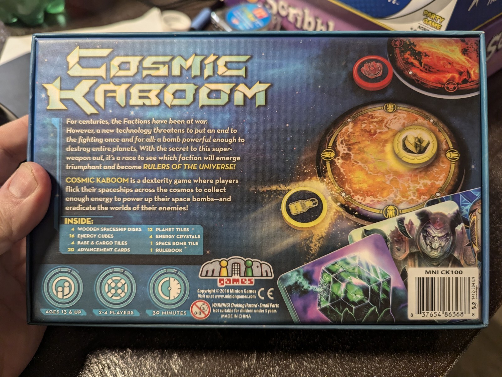 COSMIC KABOOM Board Game 100% COMPLETE 2016