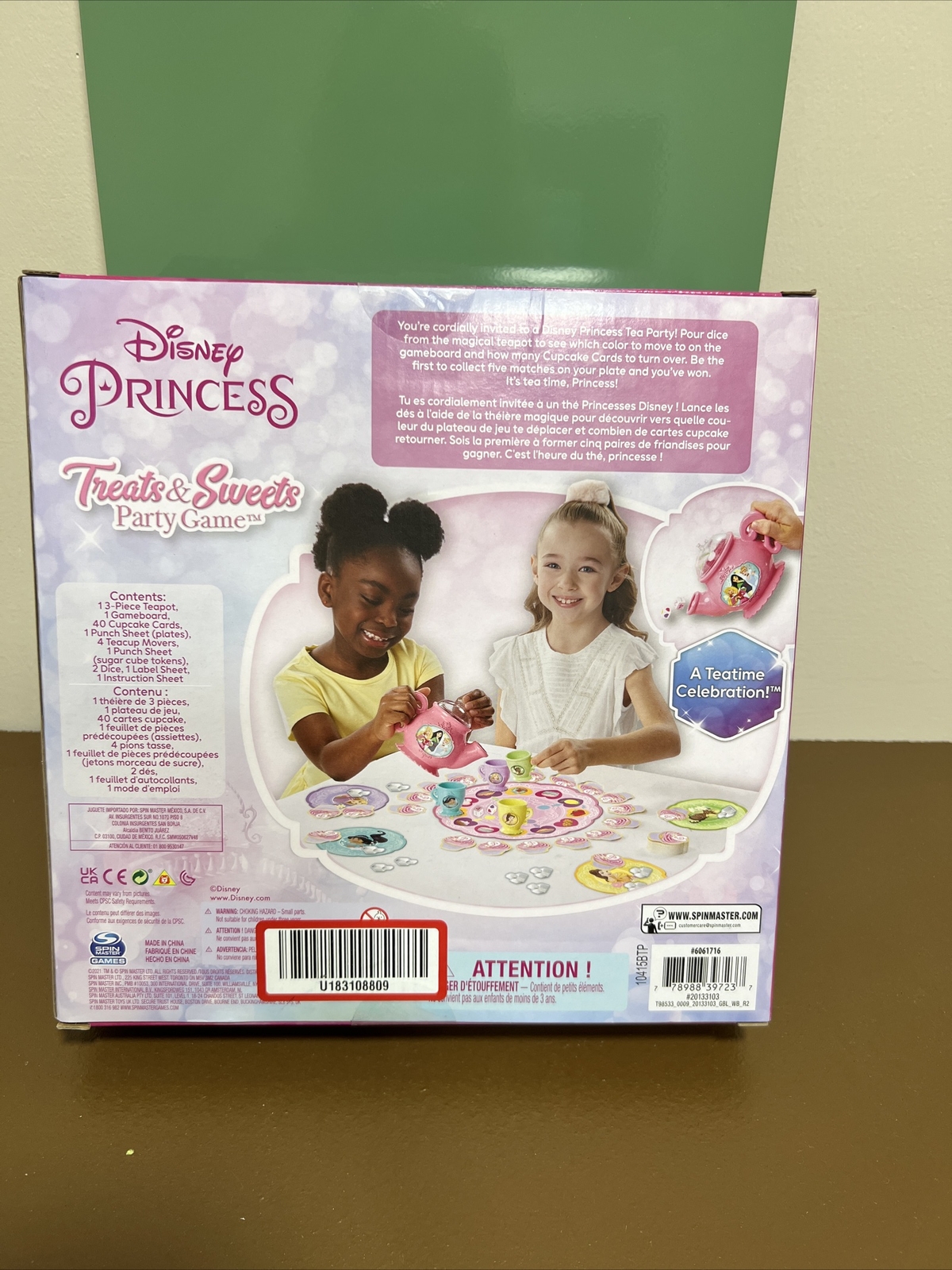 Disney Princess Treats & Sweets Teapot Tea Party Board Game Children Colorful 4+