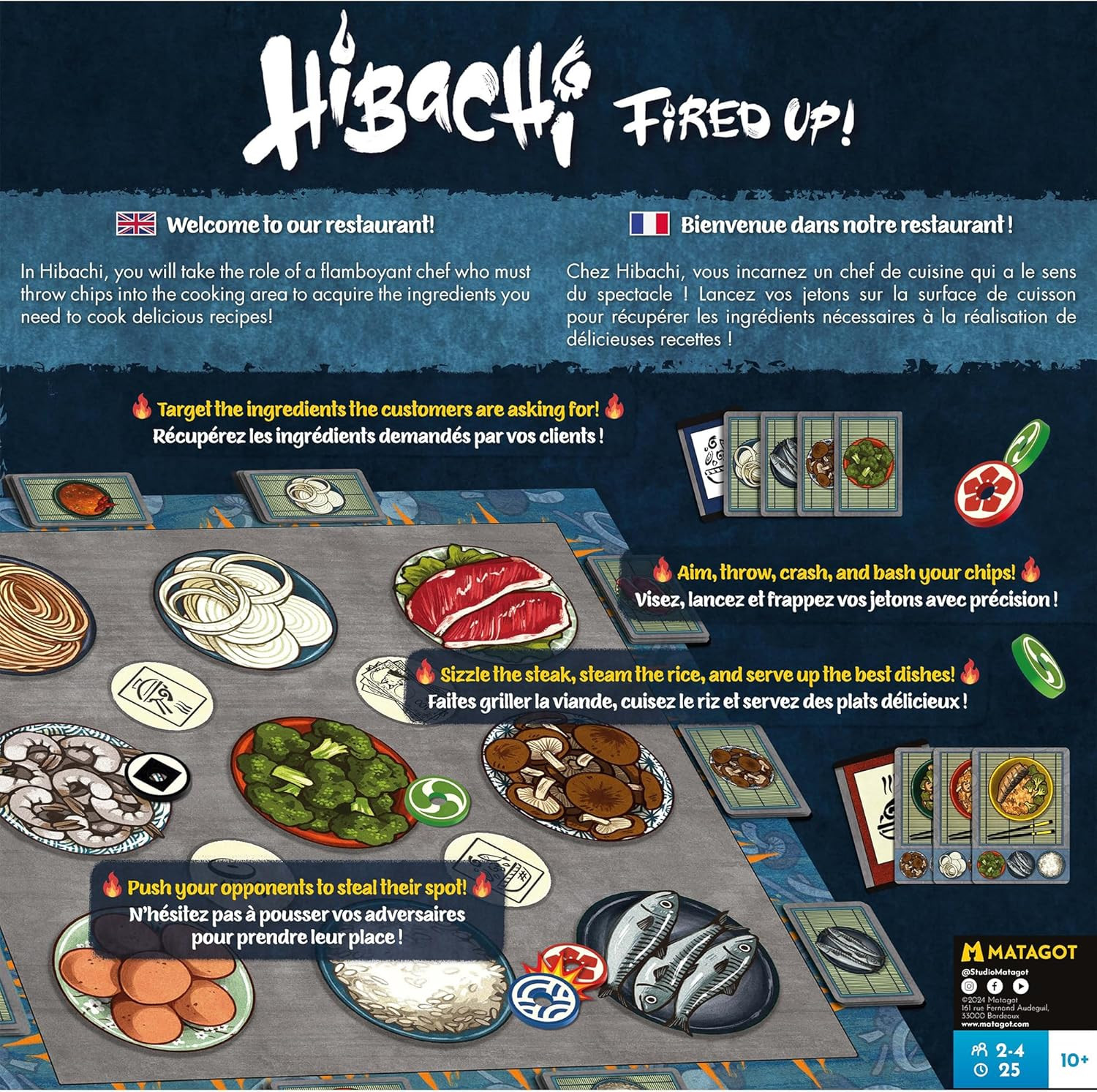 Hibachi: Fired Up! Board Game – Competitive Recipe Cooking Game with Skill-Based