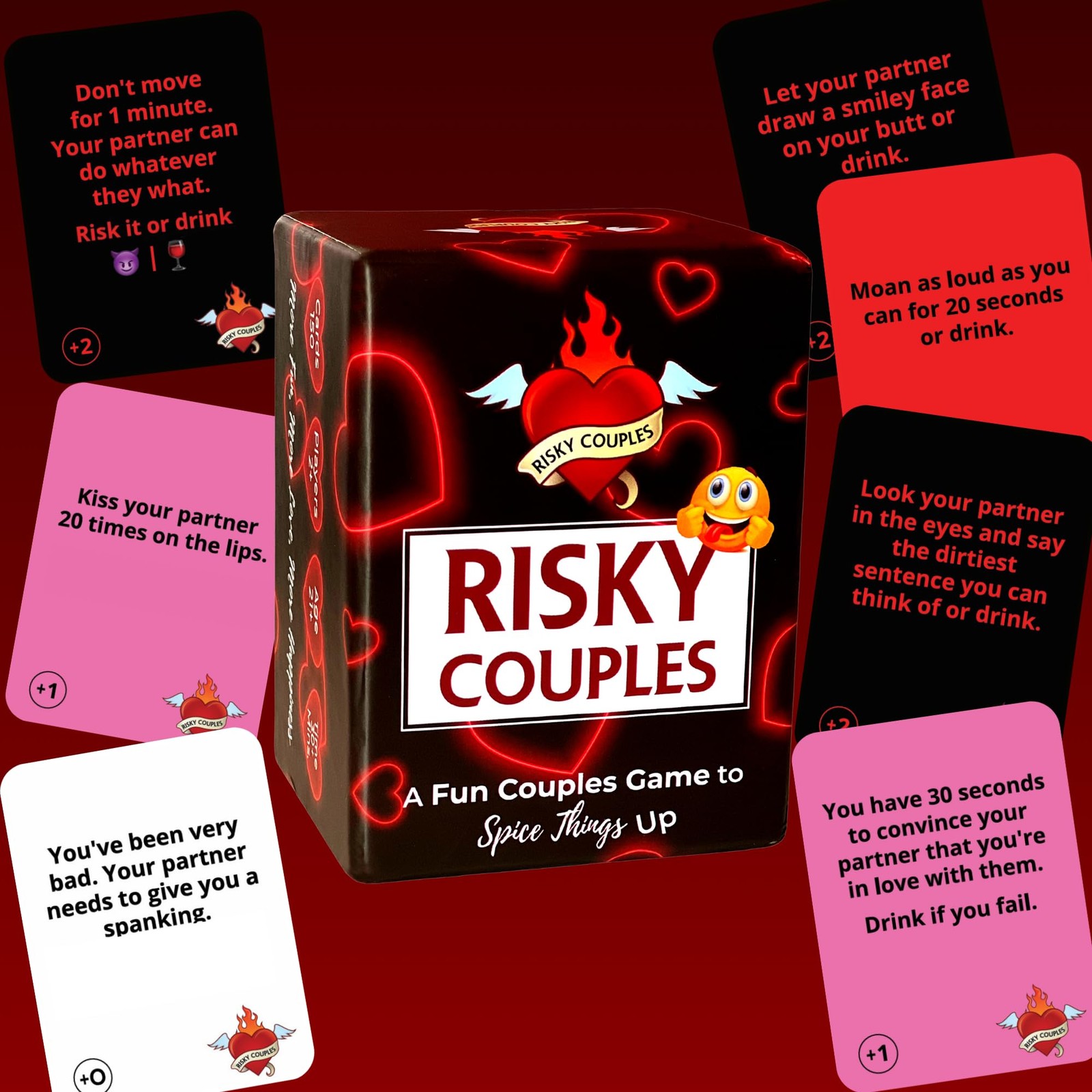 RISKY COUPLES | Couples Card Games for Date Night 150 Questions Challenges f…