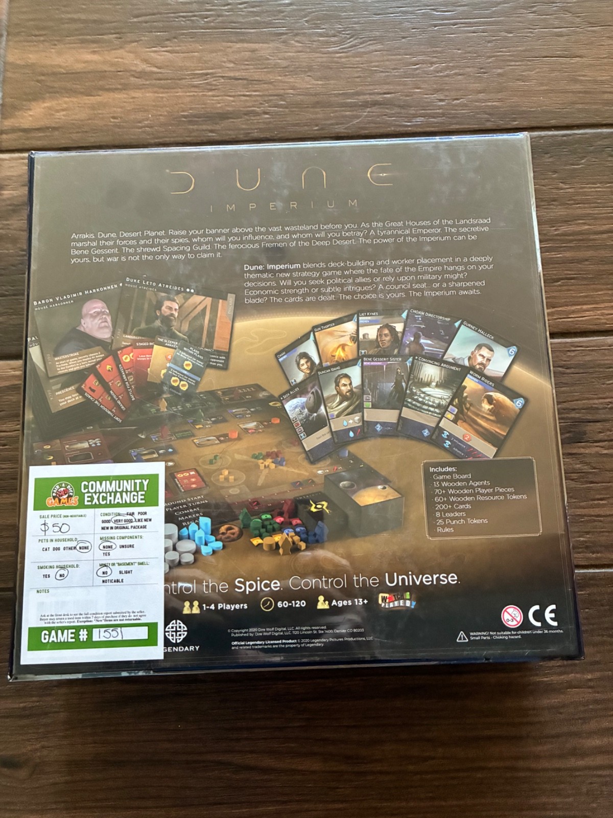 Dune Imperium Board Game – looks brand new- Free Shipping!