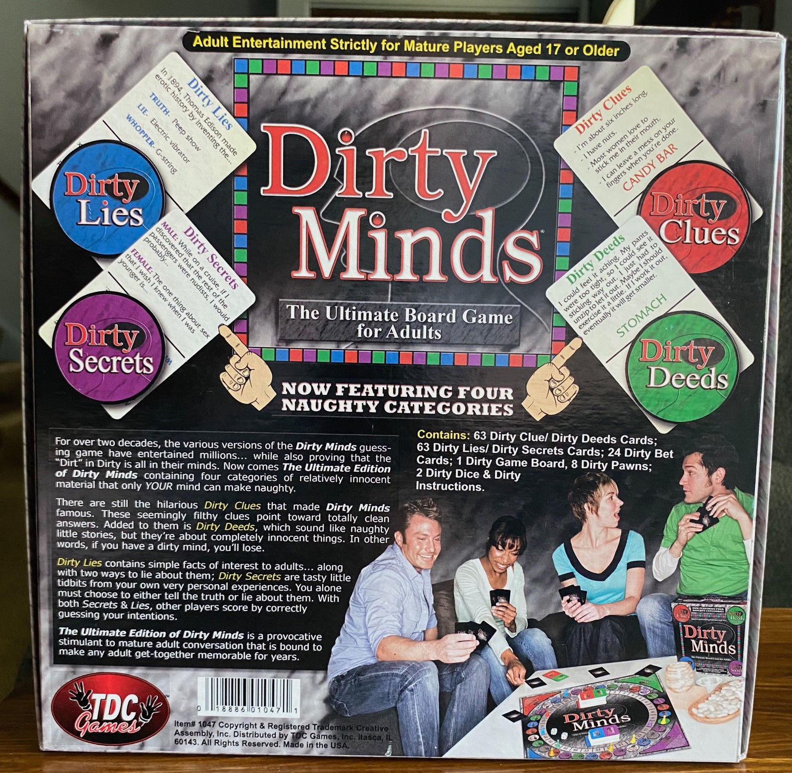 Dirty Minds The Ultimate Edition Board Game For Adults By TDC Games +Dirty Minds