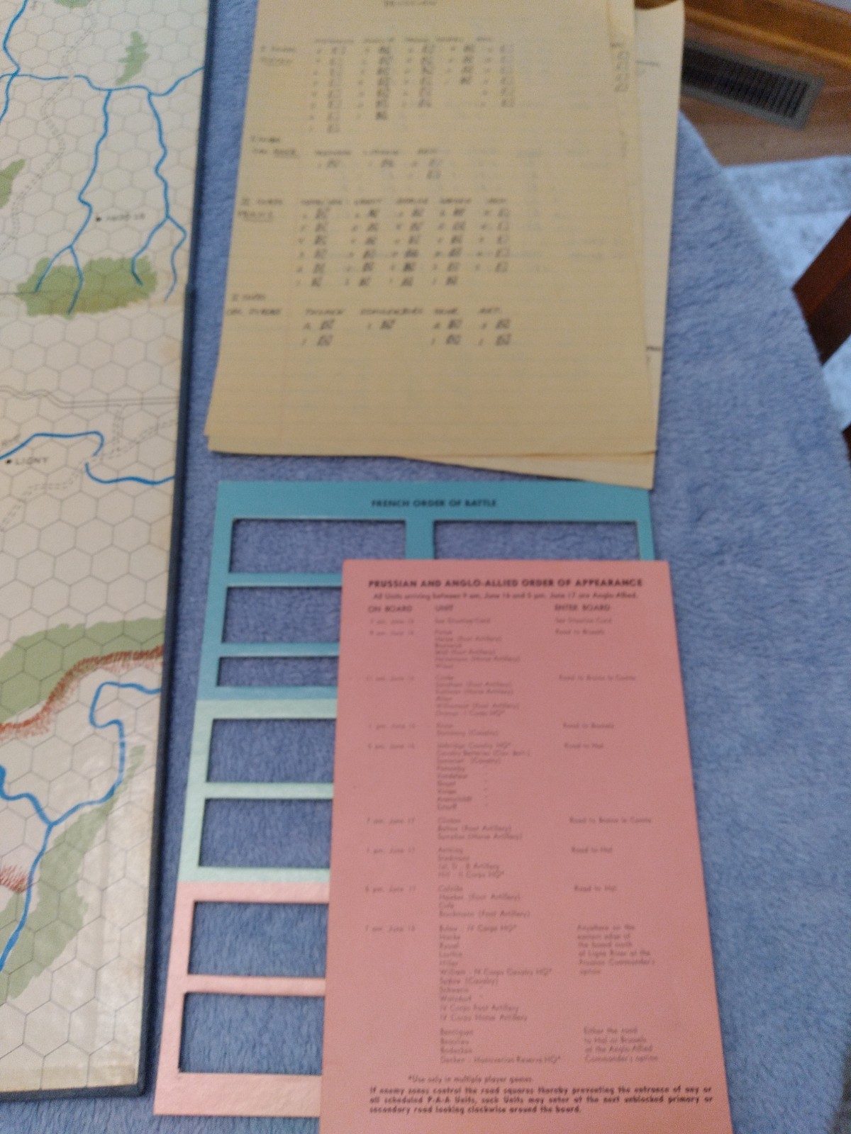WATERLOO Wargame by Avalon Hill, 1962, Verified Complete, Punched