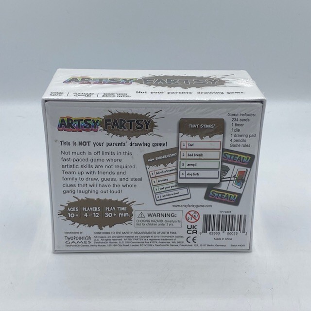 Artsy Fartsy Not Your Parents’ Drawing Game by TwoPointOh Games Party NEW