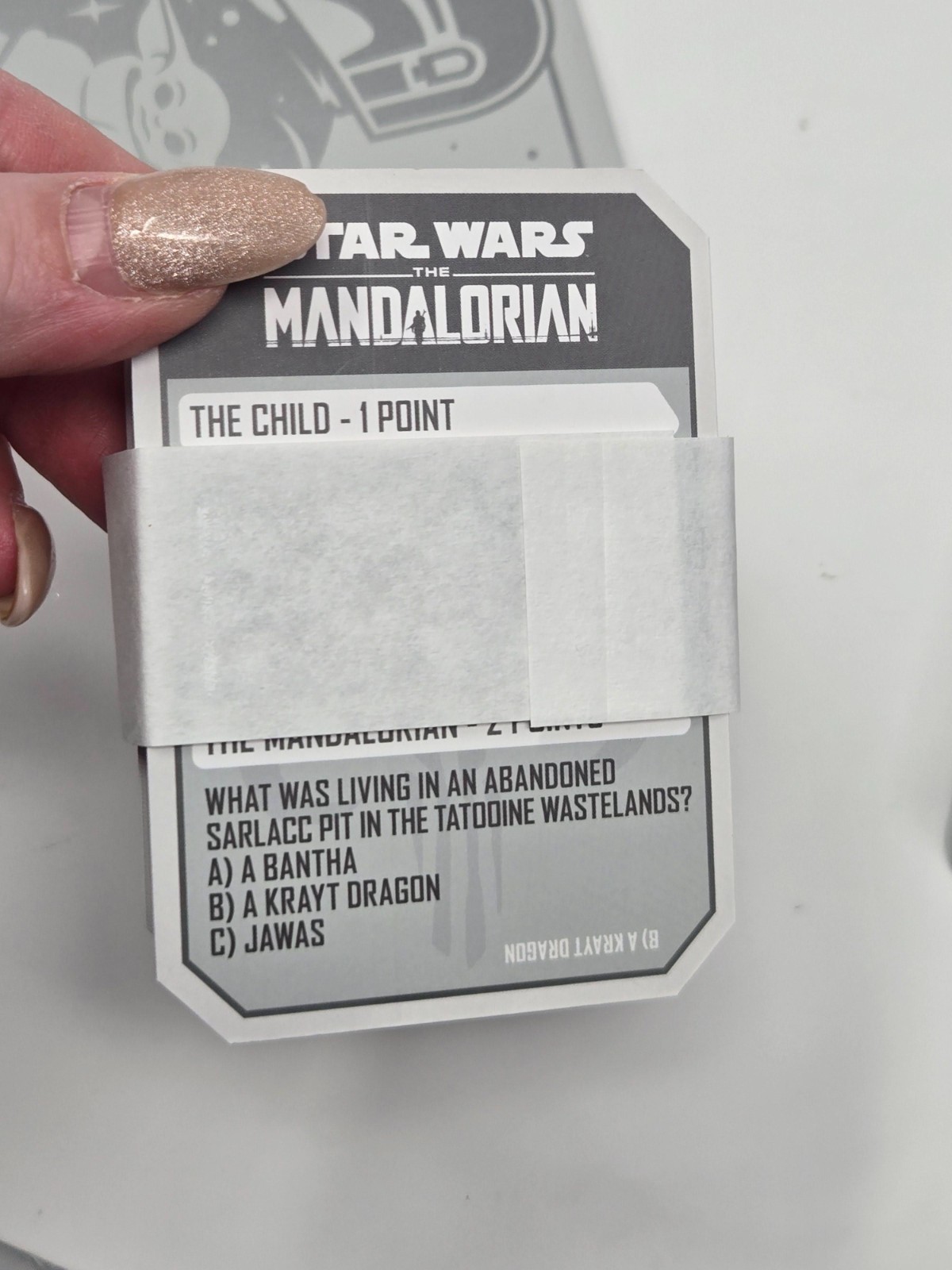 Disney Star Wars The Mandalorian 100 Question Quiz Card Game Baby Yoda Grogu