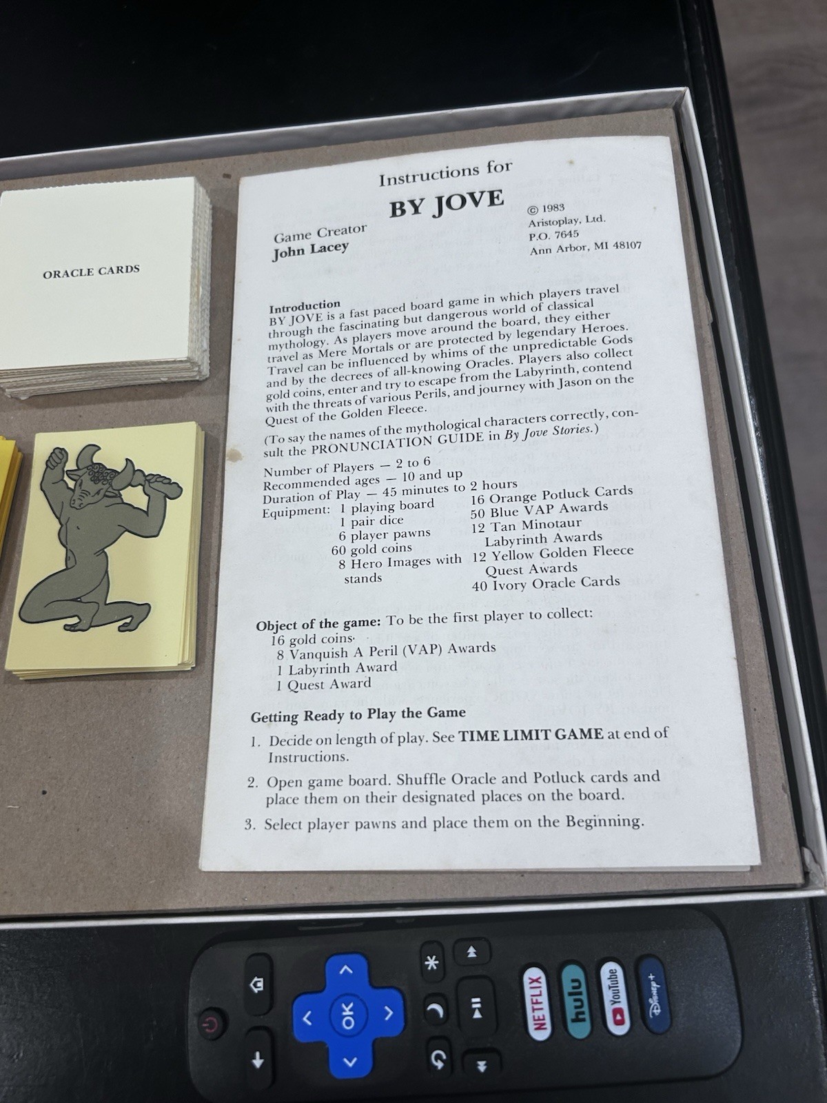By Jove Vintage Board Game by Aristoplay Almost Complete, Box Has Issues