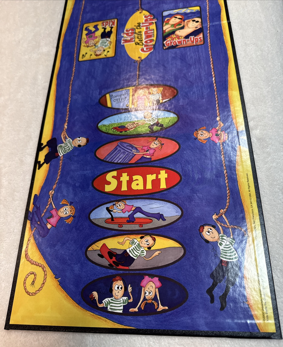 Kids Battle The Grown-Ups Trivia Board Game 2002 by University Games Age 8 & Up
