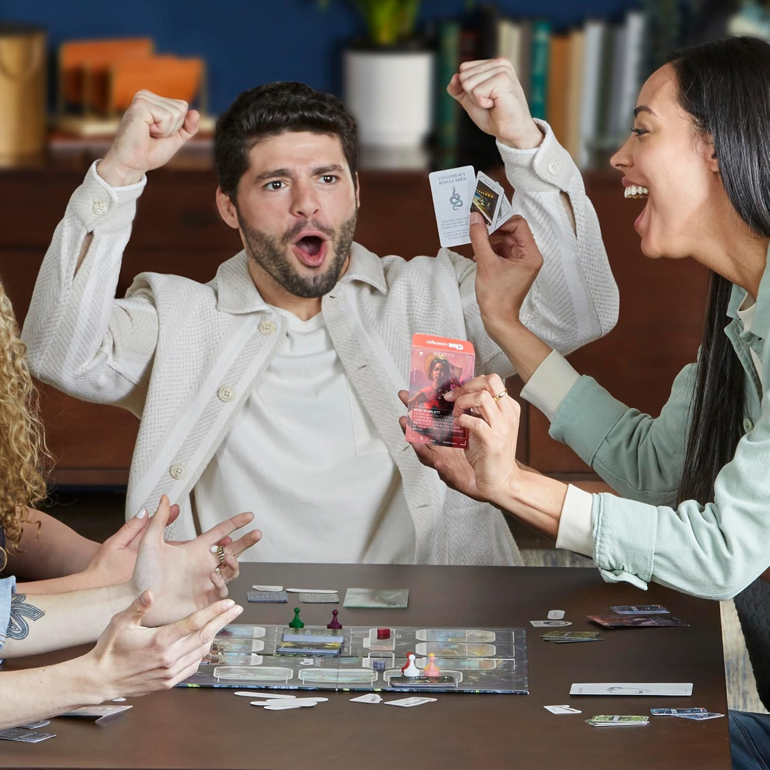 Clue Conspiracy Board Game for Adults and Teens, Secret Role Strategy Games, Age