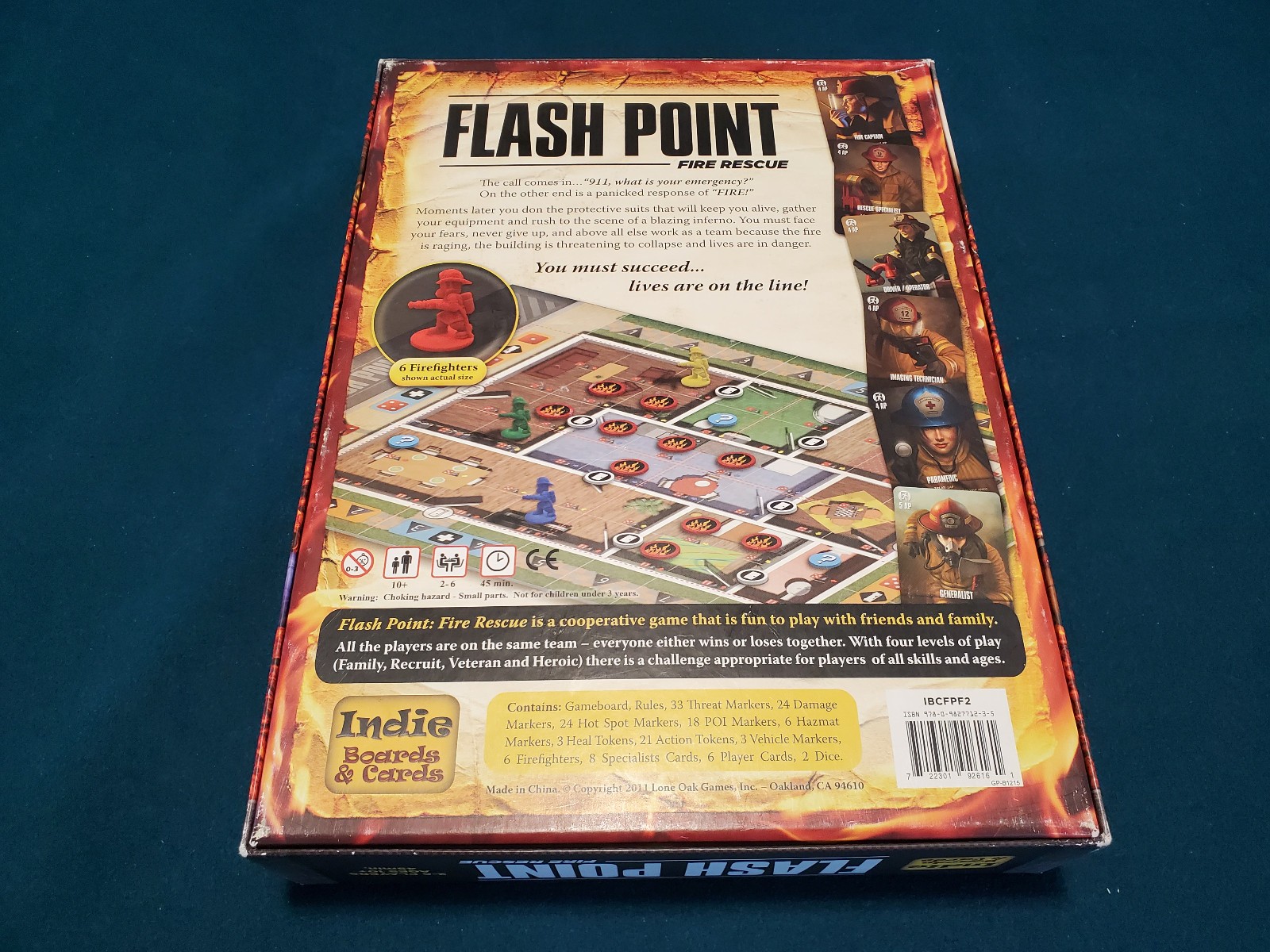 Flash Point Fire Rescue 2011 Board Game Indie Boards & Cards Lone Oak Games COOP