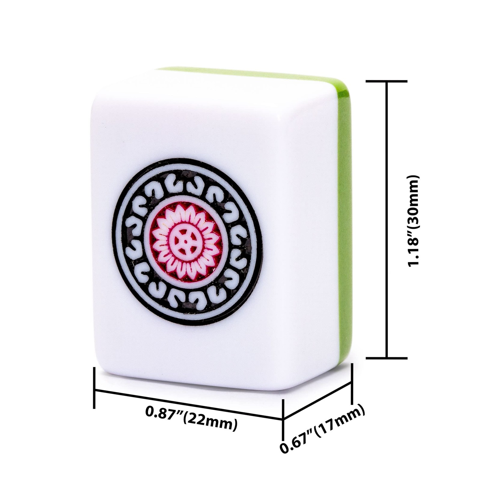 Yellow Mountain Imports Japanese Riichi Mahjong Set – Large White and Green T…