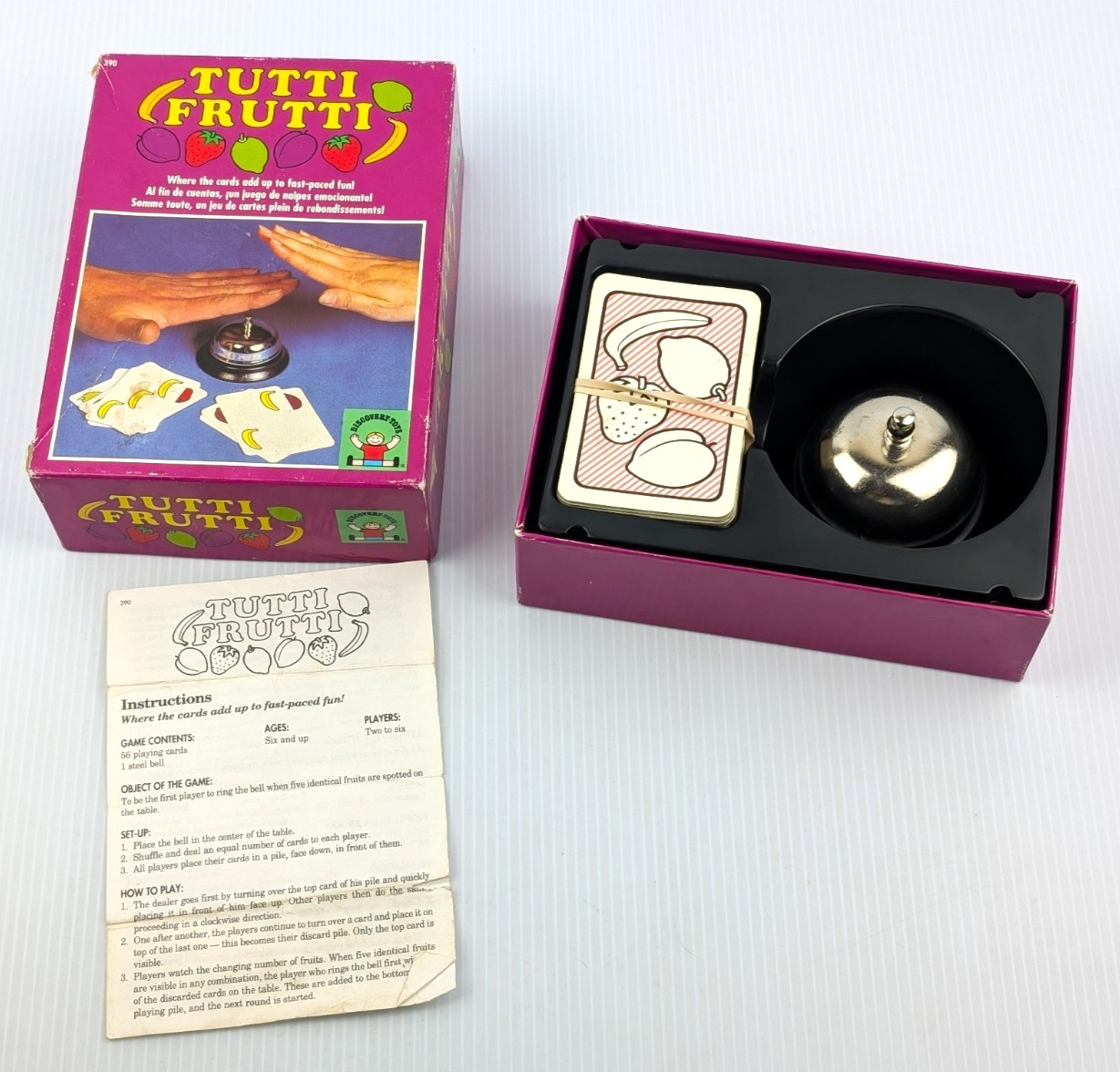 1991 Discovery Toys Tutti Frutti Card Game Fun Family 100% COMPLETE 1991