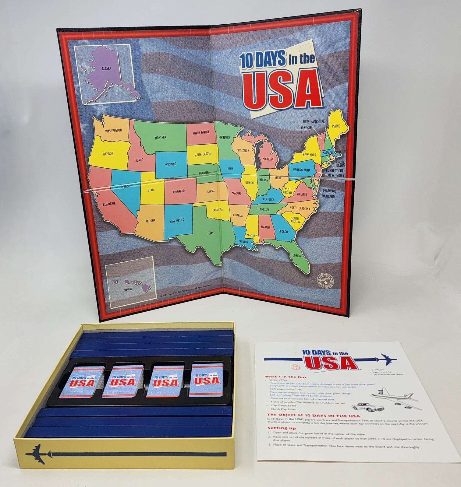 10 Days In The USA Board Game Out Of The Box Publishing 2003 Complete Pre-owned