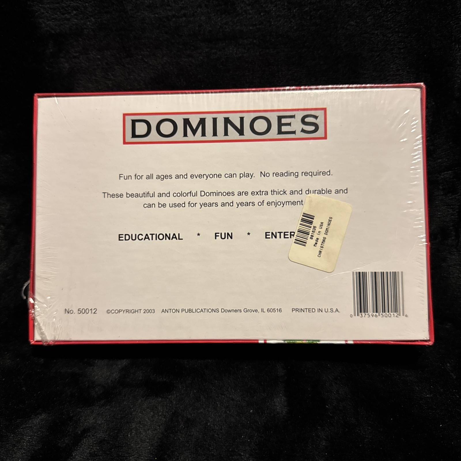 Classic Christmas Dominoes 28 Piece Game Set Holiday Family Fun Together 2003